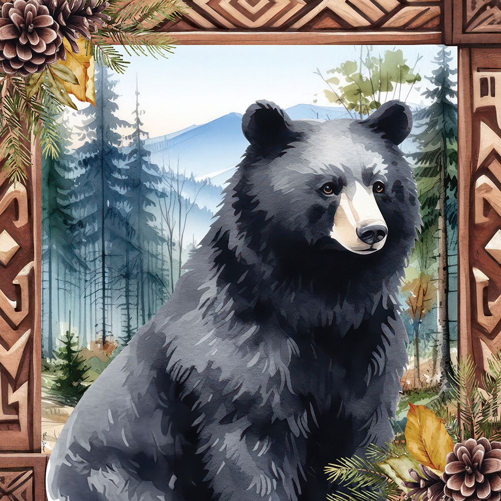 Woodland Retreat Bear art print by Nicole DeCamp for $57.95 CAD