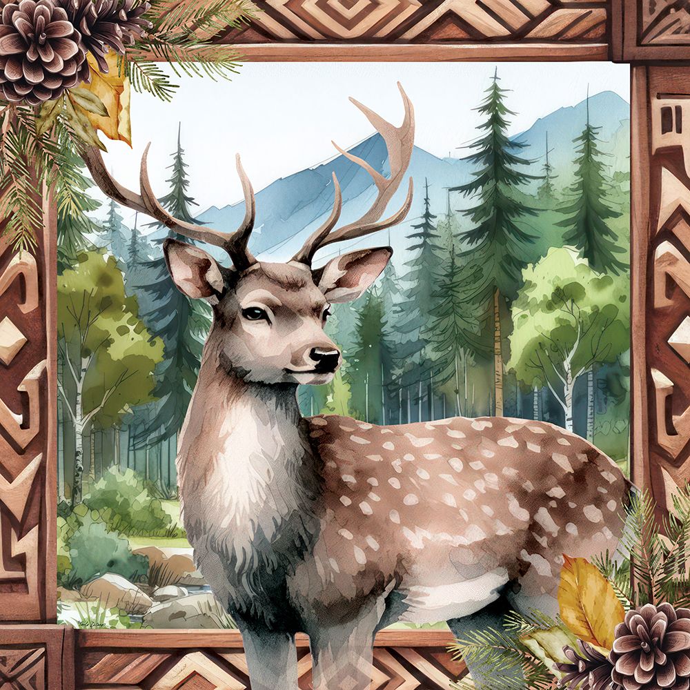 Woodland Retreat Deer art print by Nicole DeCamp for $57.95 CAD