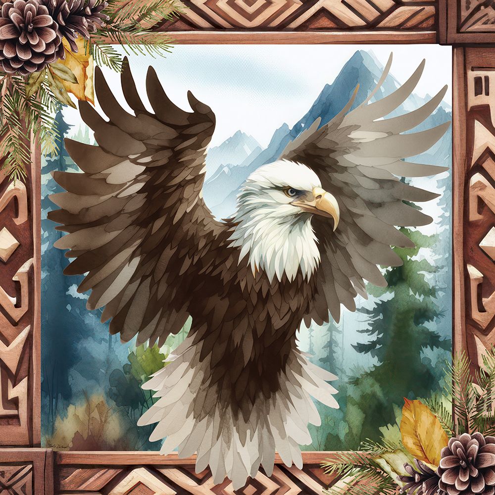 Woodland Retreat Eagle art print by Nicole DeCamp for $57.95 CAD