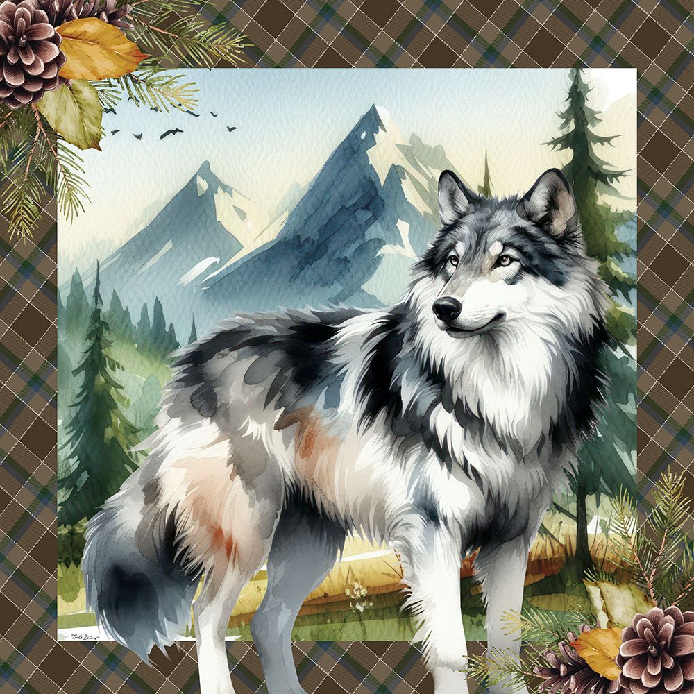 Woodland Retreat Wolf art print by Nicole DeCamp for $57.95 CAD