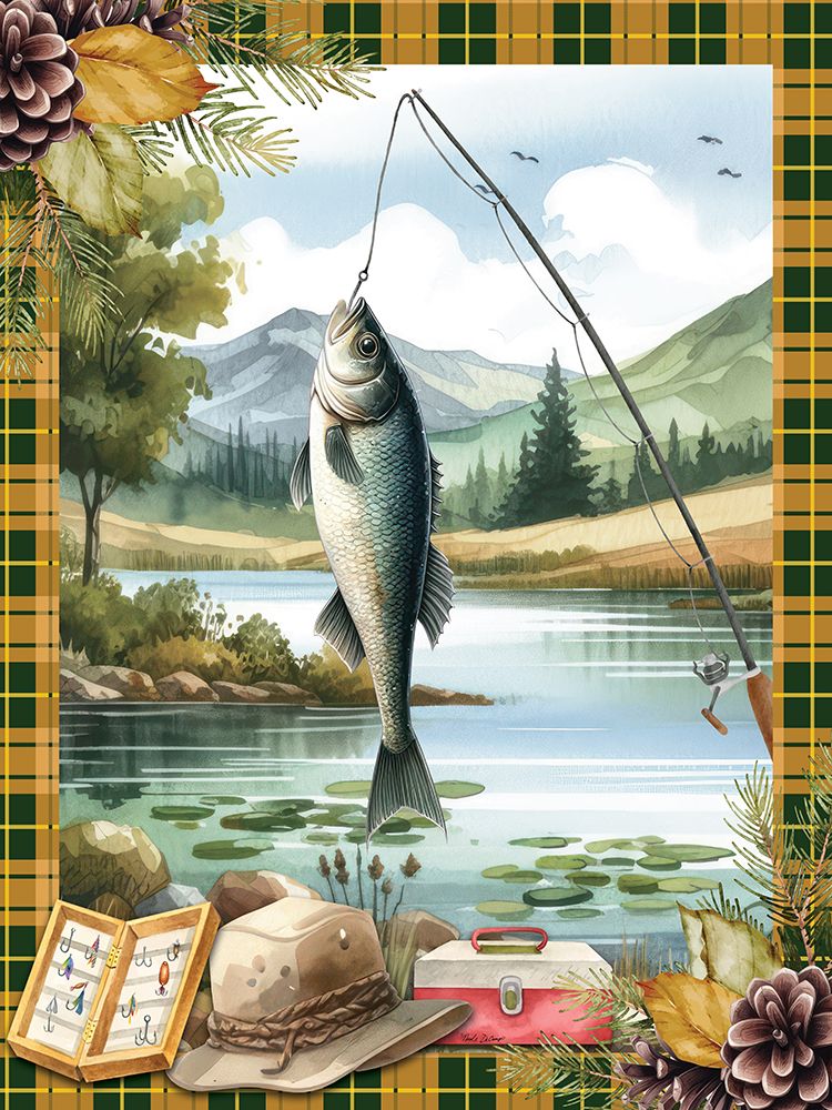 Woodland Retreat Fish I art print by Nicole DeCamp for $57.95 CAD