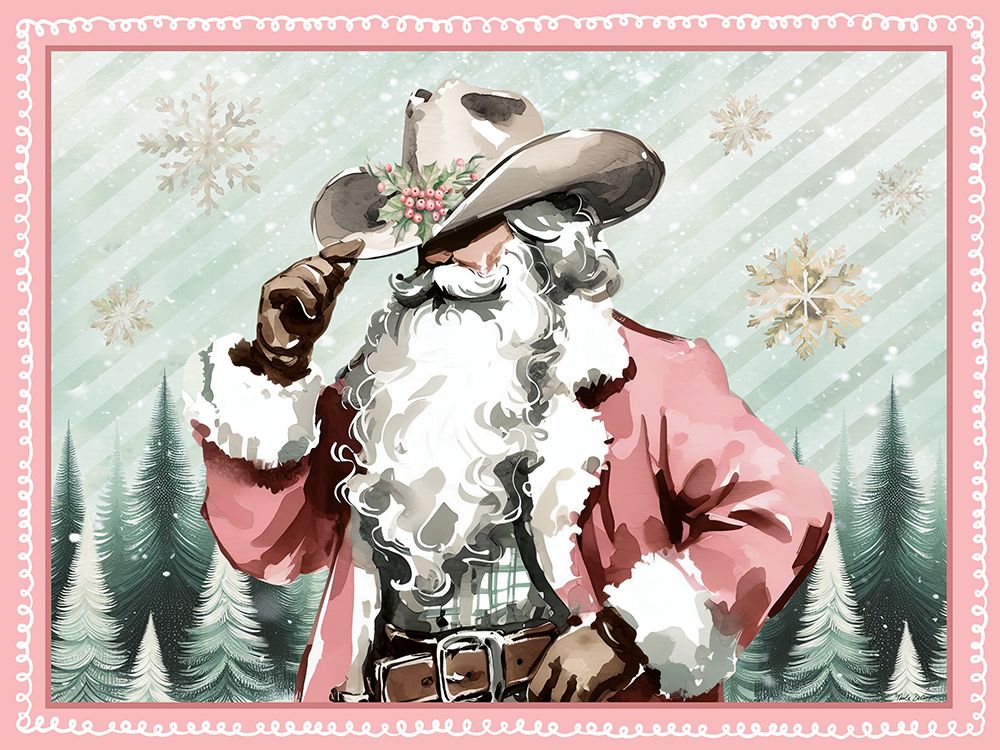 Cowboy Santa II art print by Nicole DeCamp for $57.95 CAD