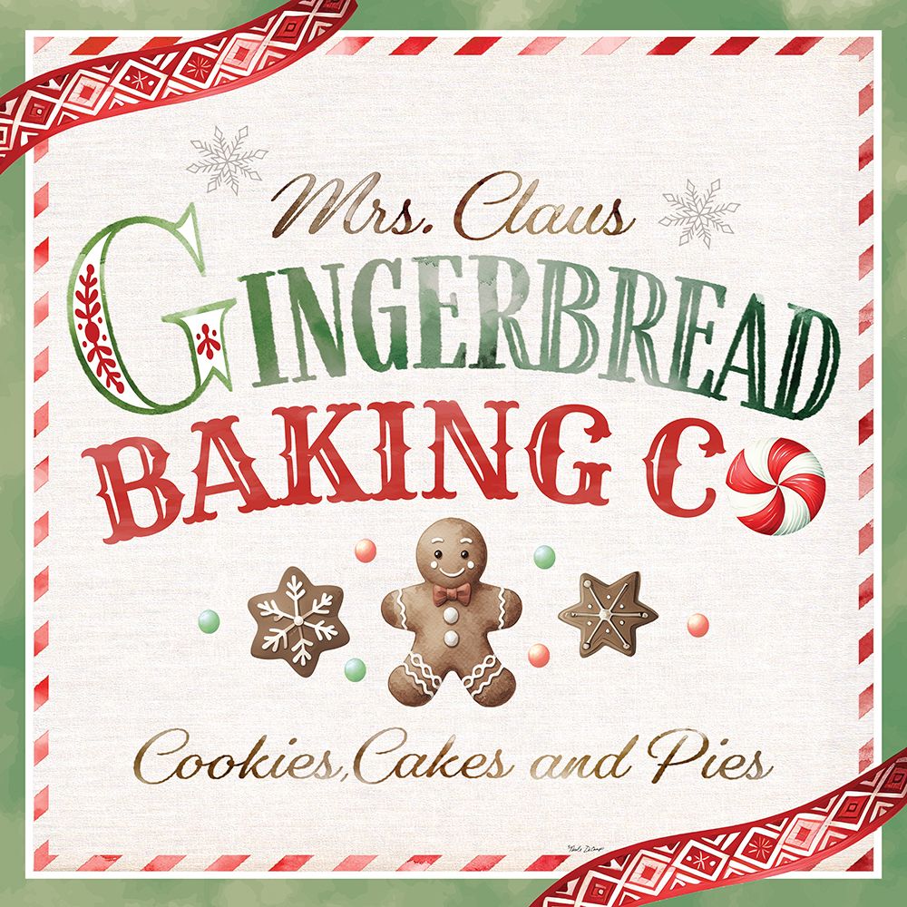 Mrs. Claus Gingerbread Banking Co. art print by Nicole DeCamp for $57.95 CAD