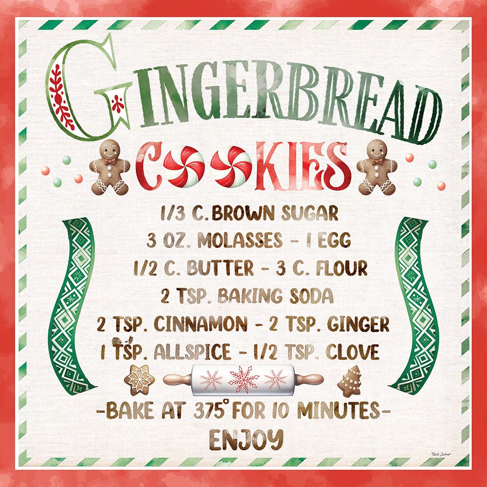 Gingerbread Cookies art print by Nicole DeCamp for $57.95 CAD