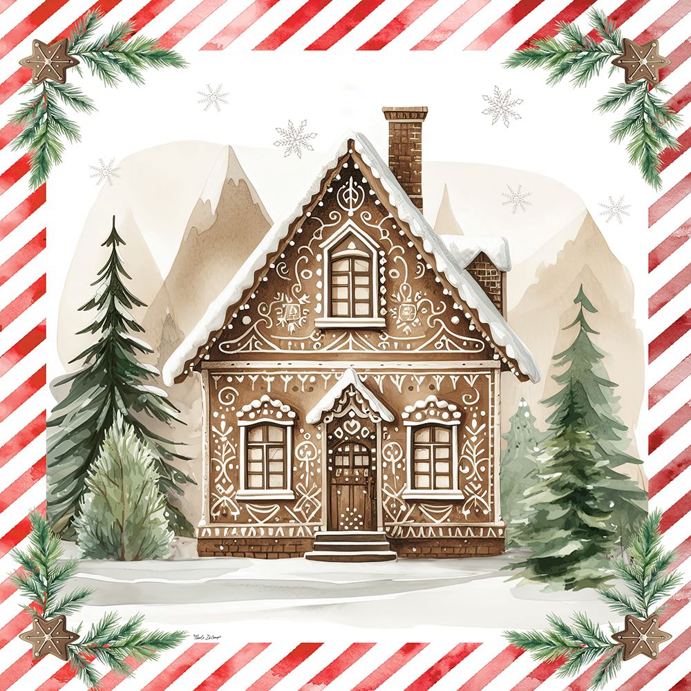 Gingerbread Lane House I art print by Nicole DeCamp for $57.95 CAD