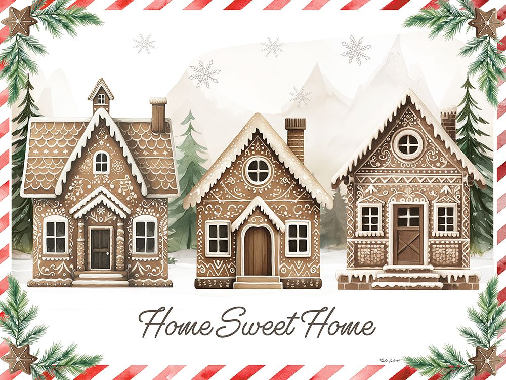 Gingerbread Lane Houses Home Sweet Home art print by Nicole DeCamp for $57.95 CAD
