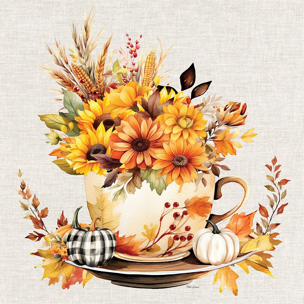 Fall Teacup art print by Nicole DeCamp for $57.95 CAD