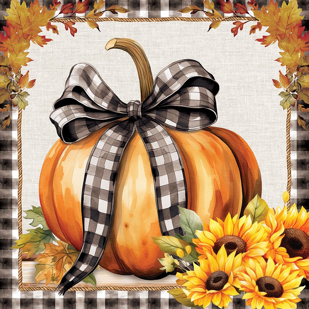 Fall Ribbon Pumpkin art print by Nicole DeCamp for $57.95 CAD