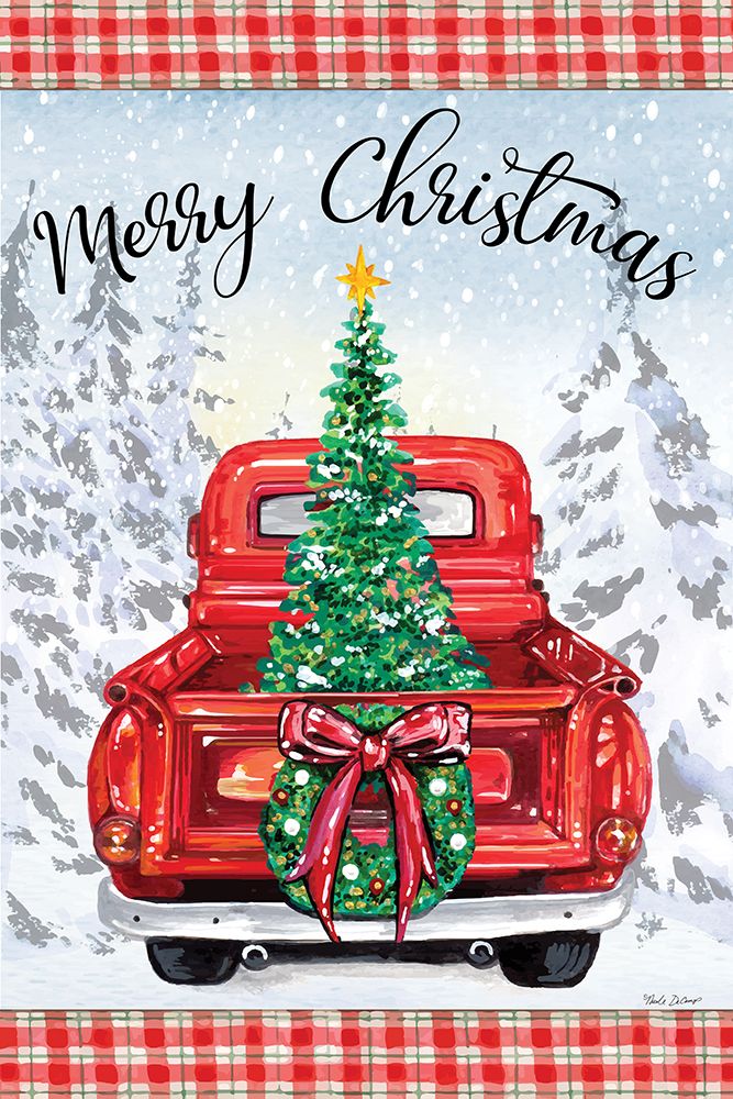 Merry Christmas Truck art print by Nicole DeCamp for $57.95 CAD