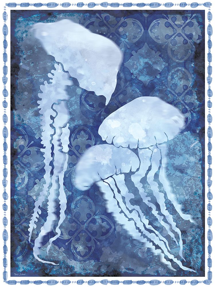 Coastal Jellyfish art print by Nicole DeCamp for $57.95 CAD