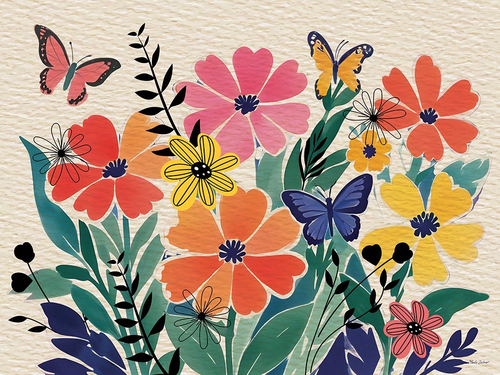Spring Garden Floral Collage art print by Nicole DeCamp for $57.95 CAD