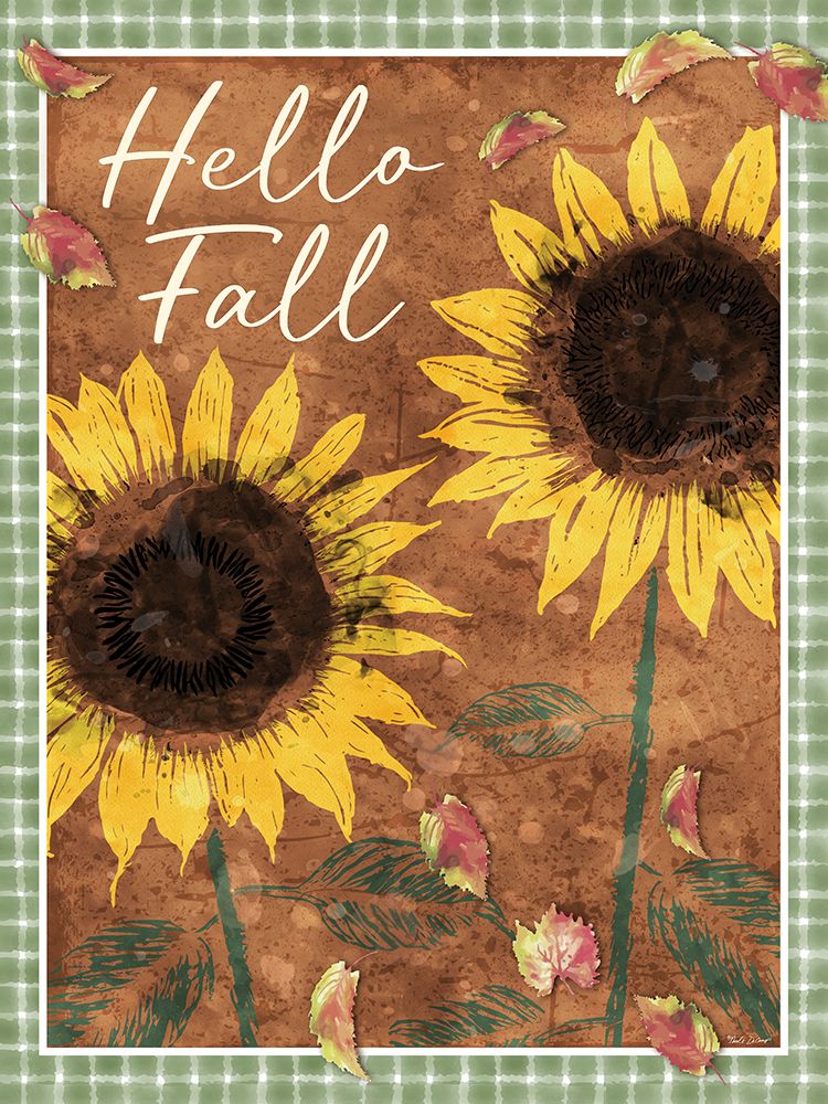 Hello Fall Sunflowers art print by Nicole DeCamp for $57.95 CAD