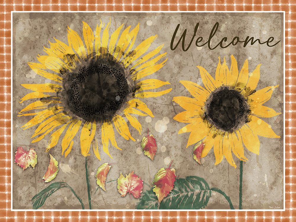 Welcome Fall Sunflowers art print by Nicole DeCamp for $57.95 CAD