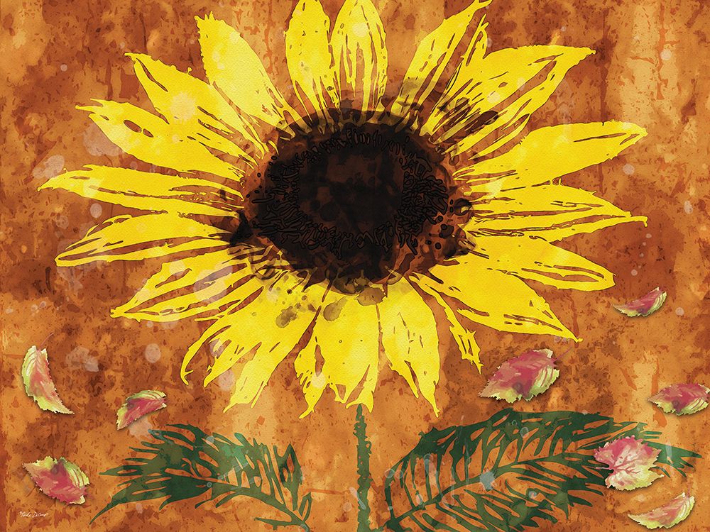 Rustic Fall Sunflower art print by Nicole DeCamp for $57.95 CAD