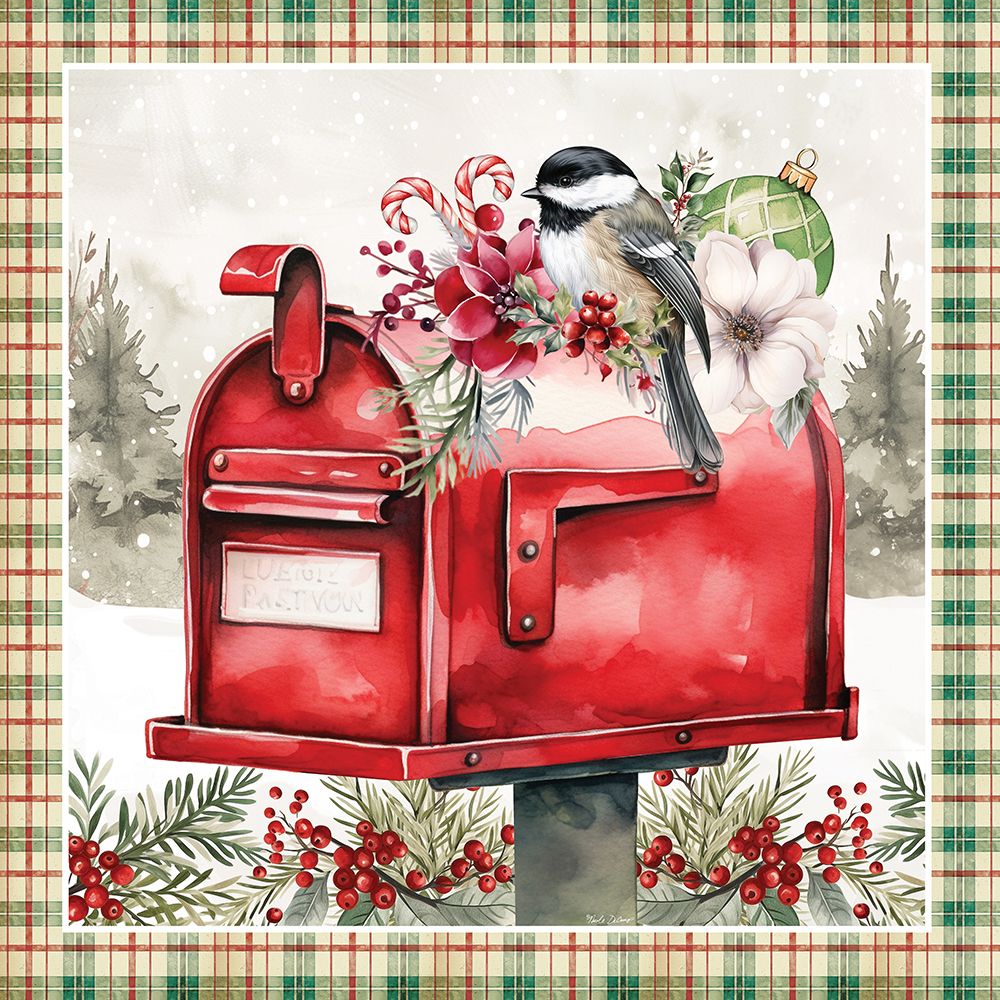 Christmas in Bloom Mailbox art print by Nicole DeCamp for $57.95 CAD