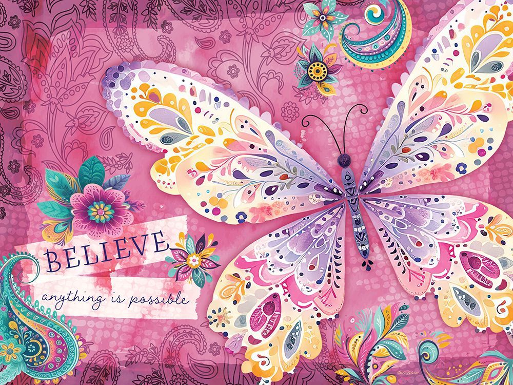 Believe Butterfly art print by Nicole DeCamp for $57.95 CAD