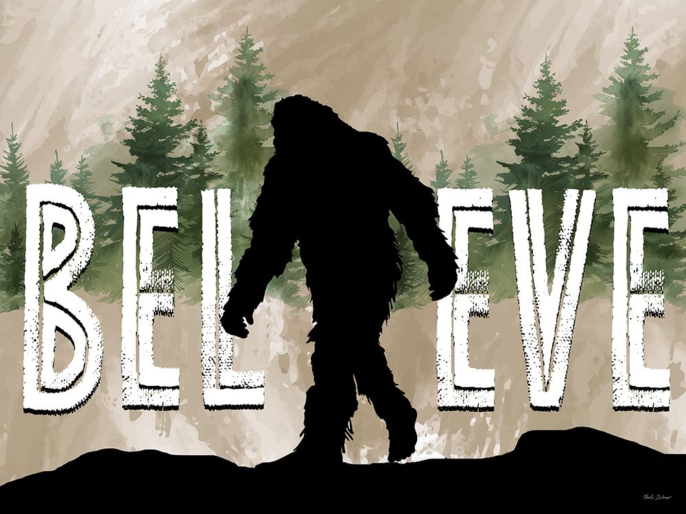 Bigfoot - Believe art print by Nicole DeCamp for $57.95 CAD