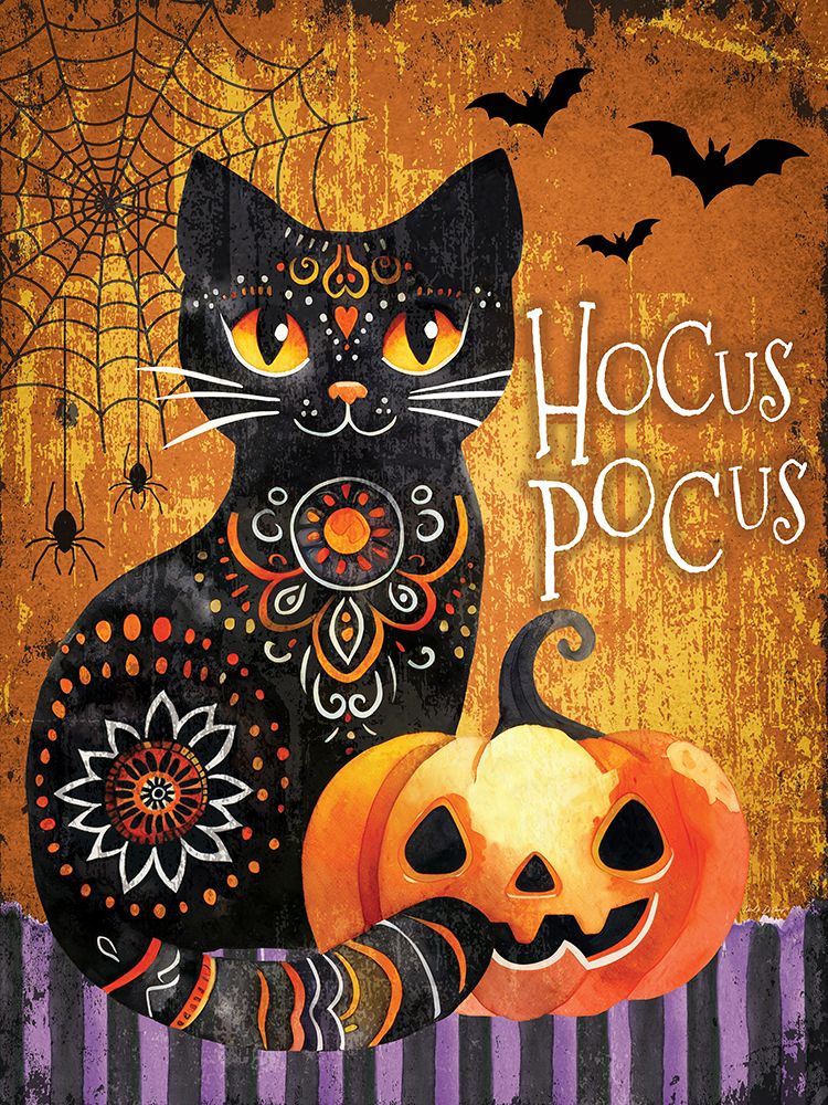 Hocus Pocus Cat art print by Nicole DeCamp for $57.95 CAD