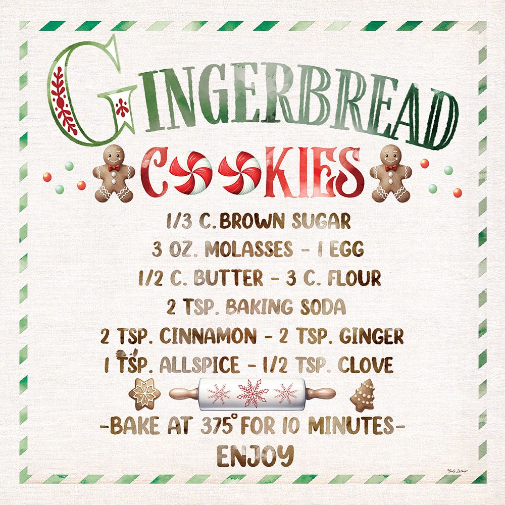 Gingerbread Cookies art print by Nicole DeCamp for $57.95 CAD