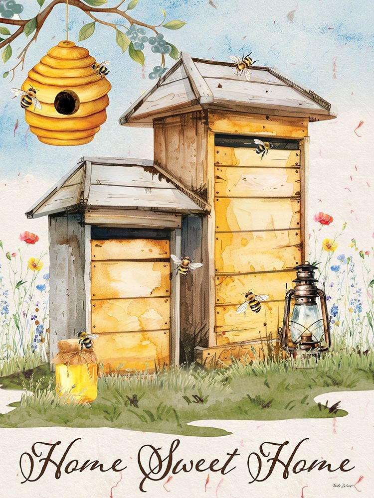 Home Sweet Home Wild Beehives art print by Nicole DeCamp for $57.95 CAD