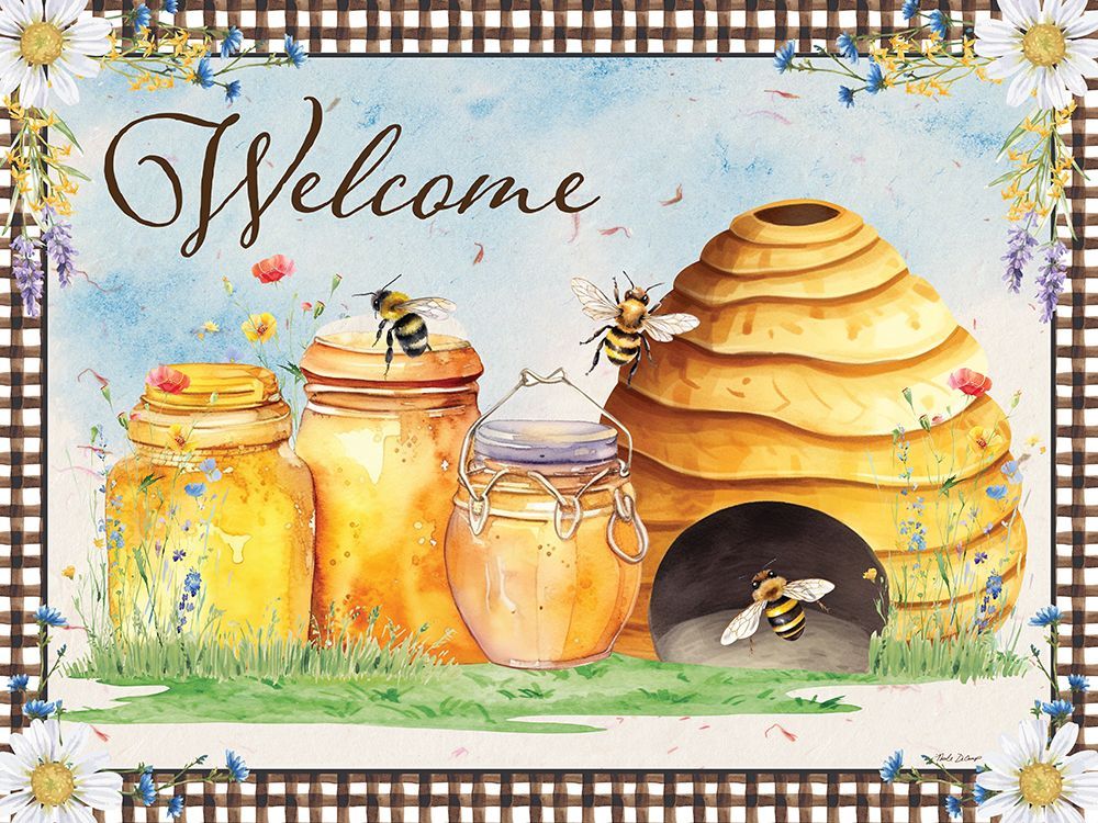 Welcome Wild Beehives art print by Nicole DeCamp for $57.95 CAD