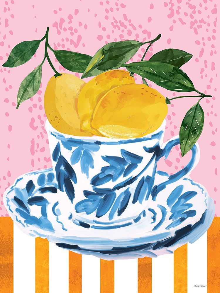 Citrus Lemons Tea art print by Nicole DeCamp for $57.95 CAD