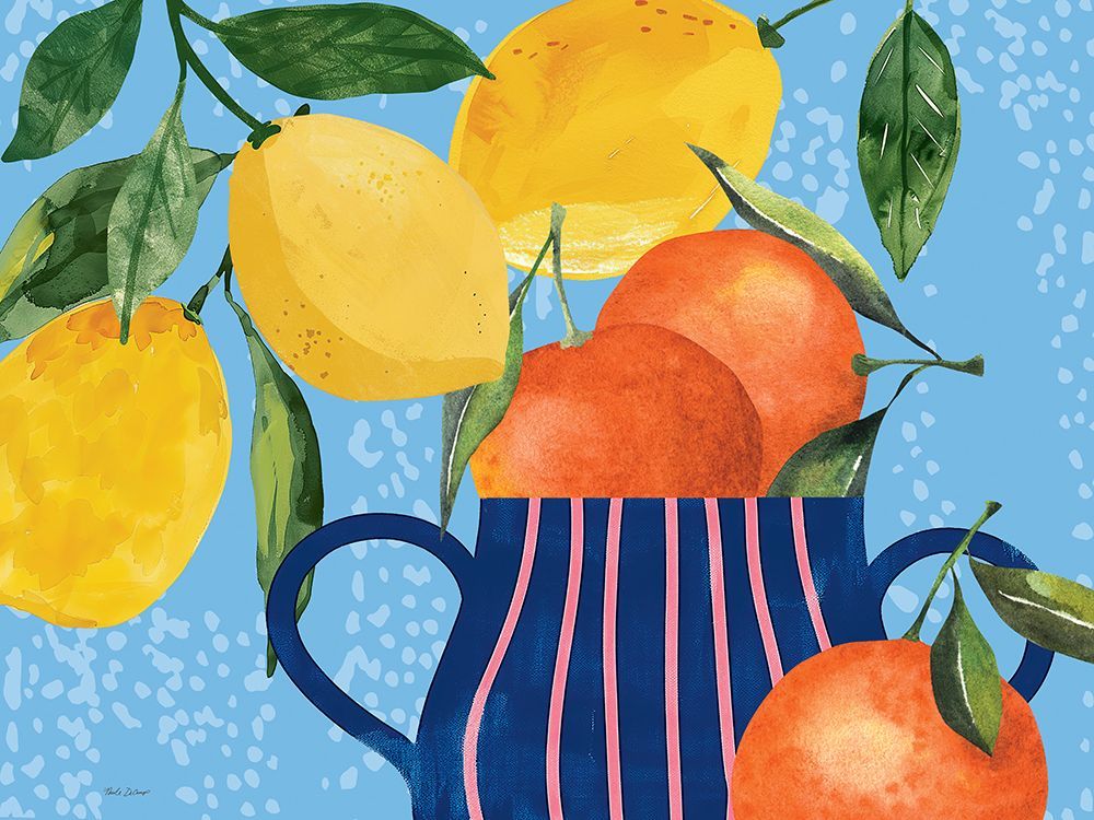 Citrus Fruit Pitcher art print by Nicole DeCamp for $57.95 CAD