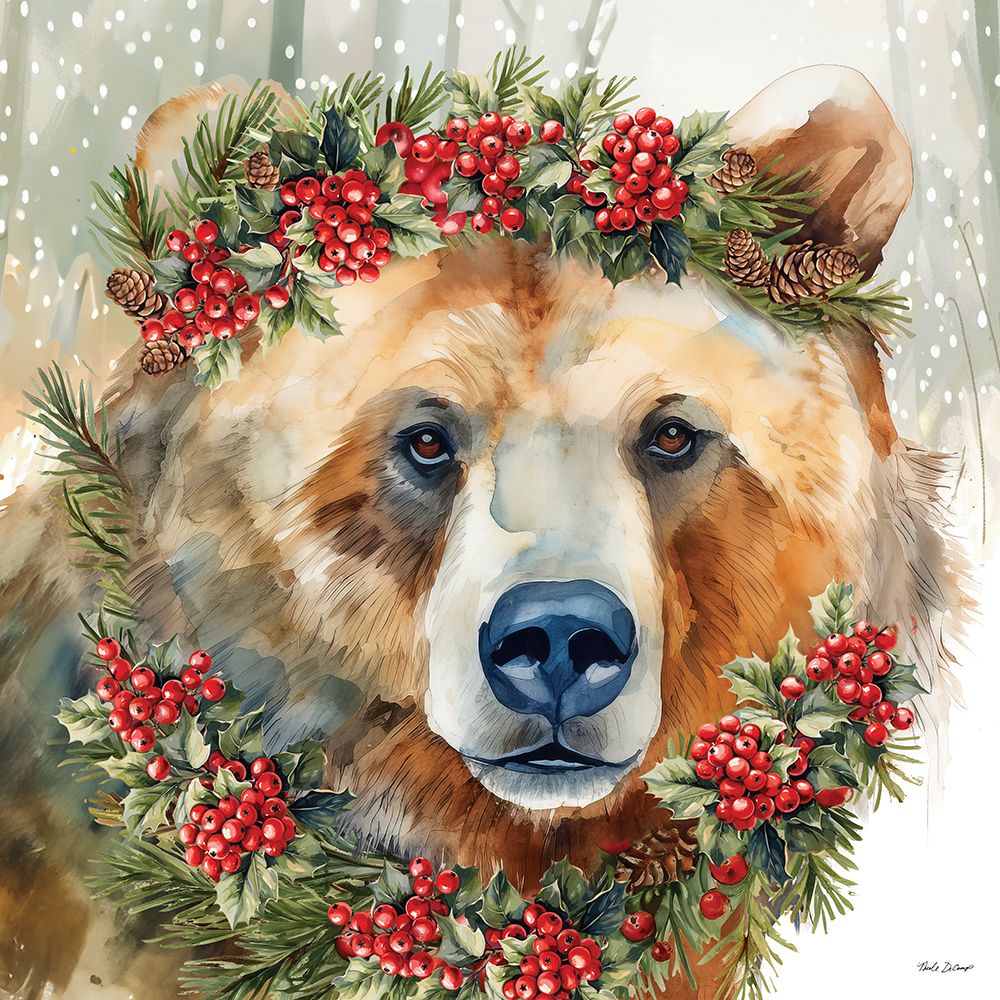 Christmas Bear art print by Nicole DeCamp for $57.95 CAD