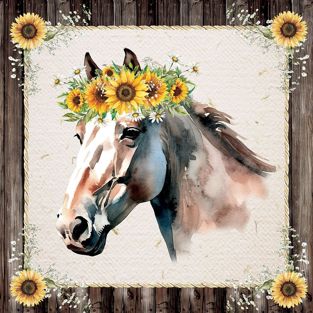 Sunflower Horse art print by Nicole DeCamp for $57.95 CAD