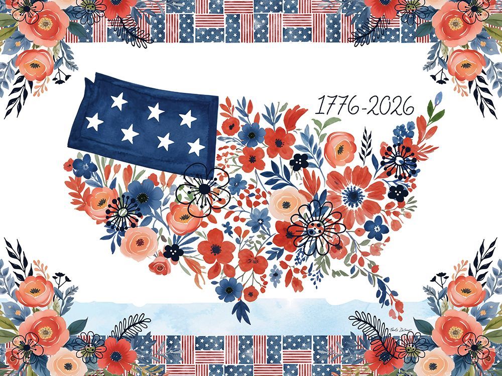 Floral United States art print by Nicole DeCamp for $57.95 CAD