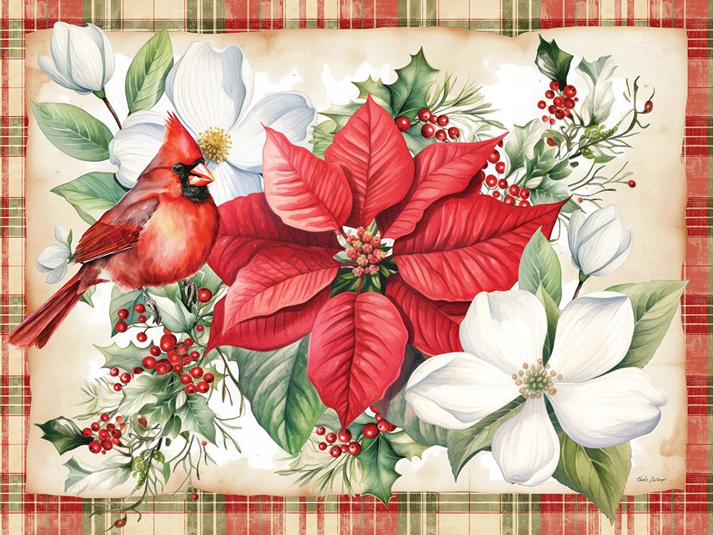 Poinsettia Perch art print by Nicole DeCamp for $57.95 CAD