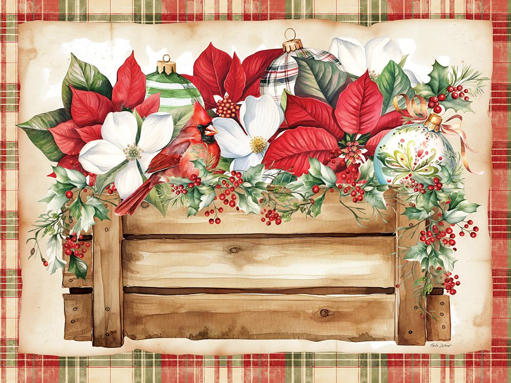 Poinsettia Crate art print by Nicole DeCamp for $57.95 CAD
