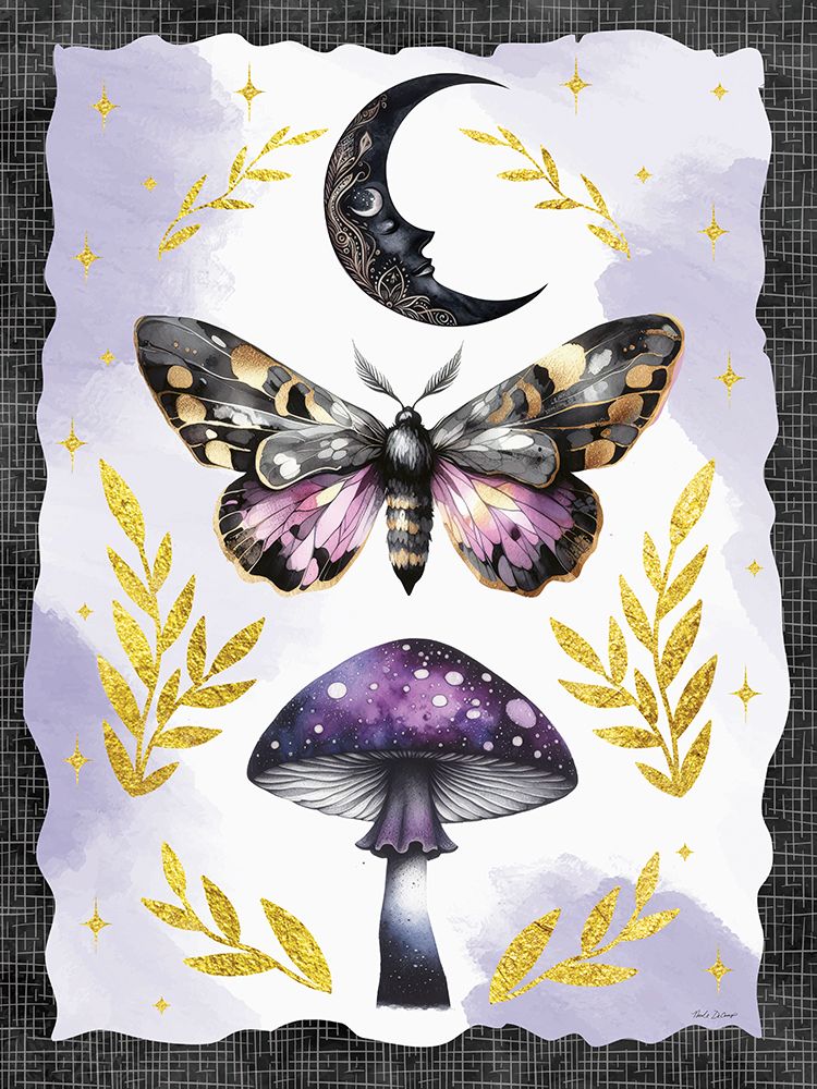 Mystic Butterfly And Mushroom art print by Nicole DeCamp for $57.95 CAD