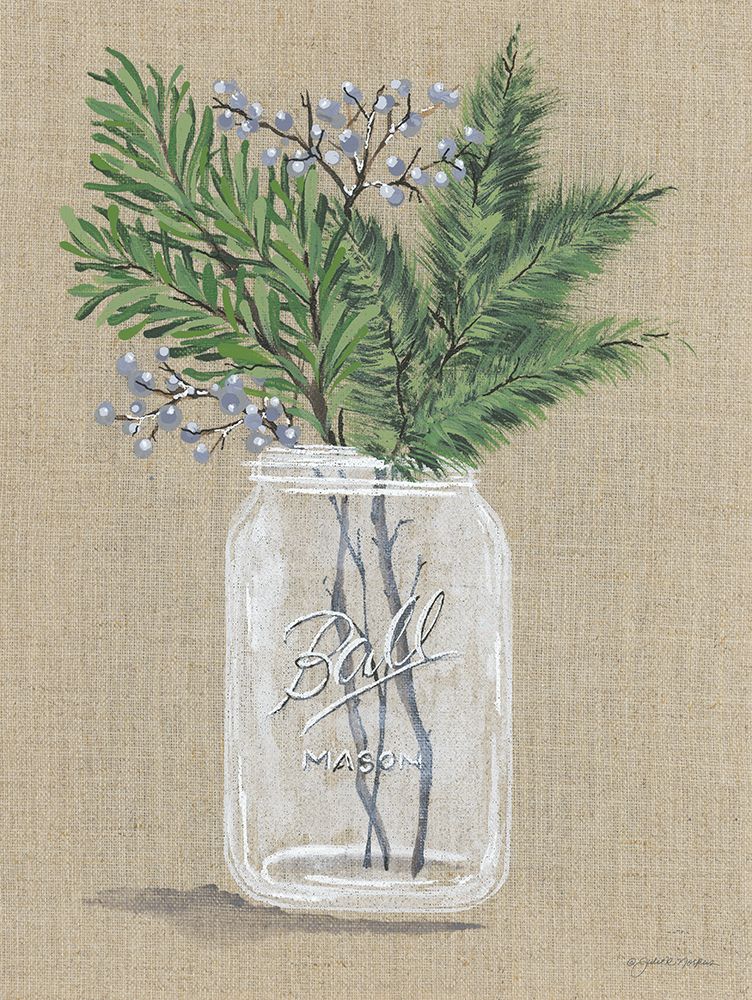 Winter Greens and Berries art print by Julie Norkus for $57.95 CAD