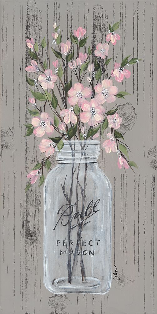 Dogwood Mason Jar art print by Nicole DeCamp for $57.95 CAD