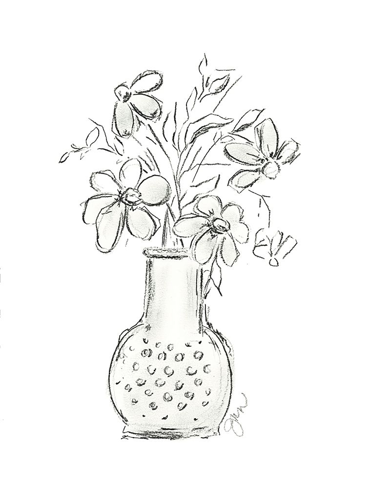 Black Eyed Susan Charcoal Sketch art print by Julie Norkus for $57.95 CAD