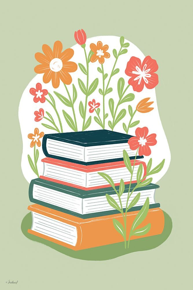 Blooming Books art print by Martina Pavlova for $57.95 CAD