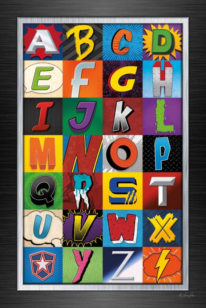Superhero Alphabet art print by Lauren Rader for $57.95 CAD