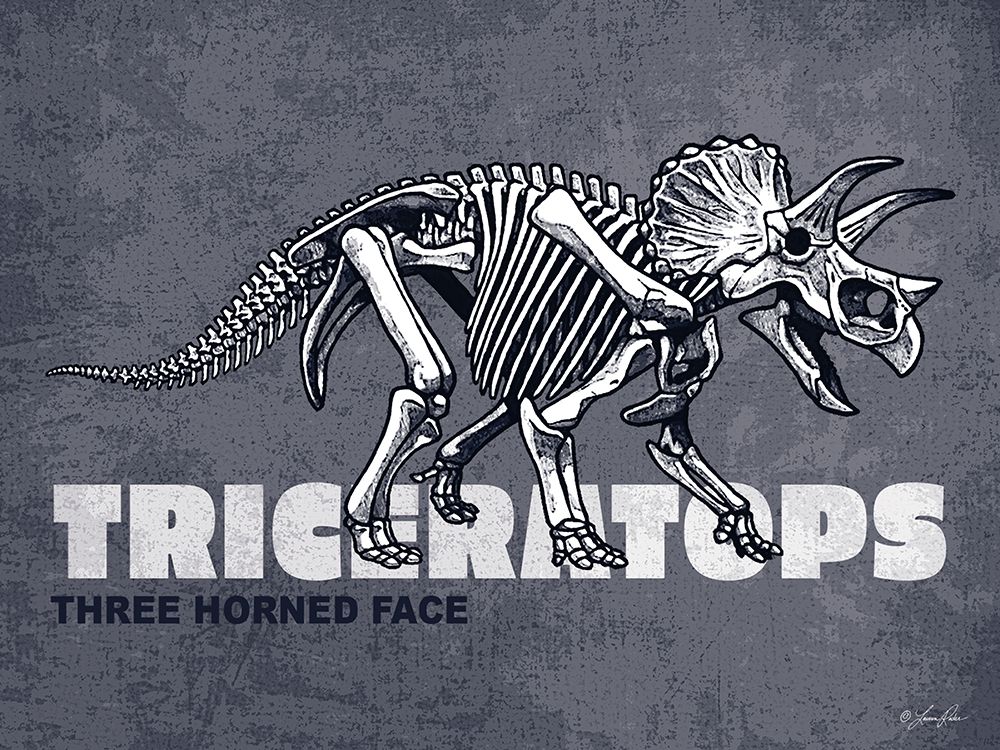 Triceratops art print by Lauren Rader for $57.95 CAD