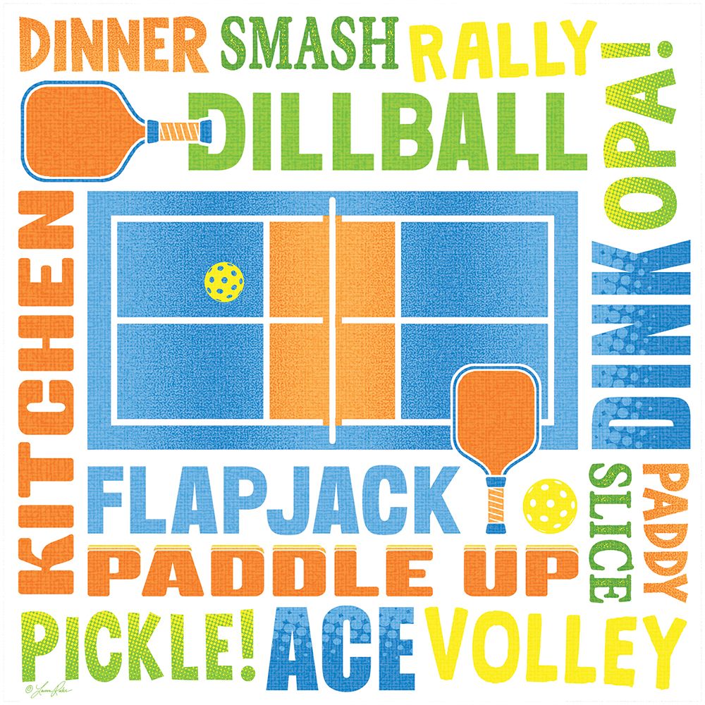 Pickleball Terms art print by Lauren Rader for $57.95 CAD