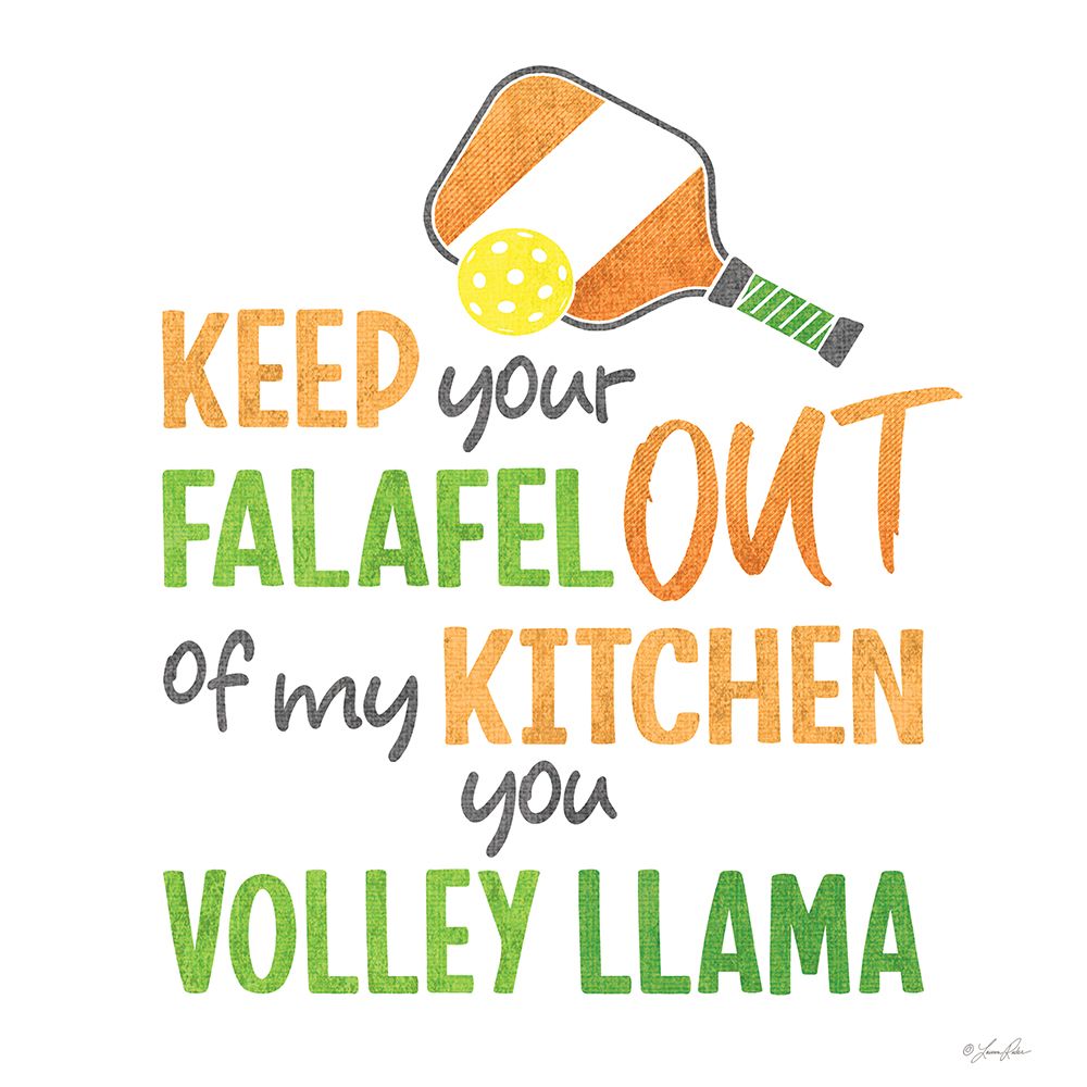 Pickleball Volley Llama art print by Lauren Rader for $57.95 CAD