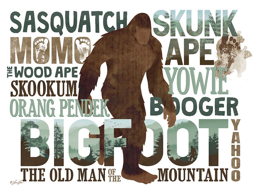 Bigfoot Nicknames art print by Lauren Rader for $57.95 CAD