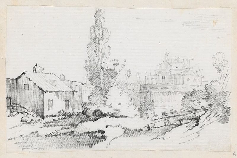 Italy Countryside Sketch I art print by Lauren Rader for $57.95 CAD