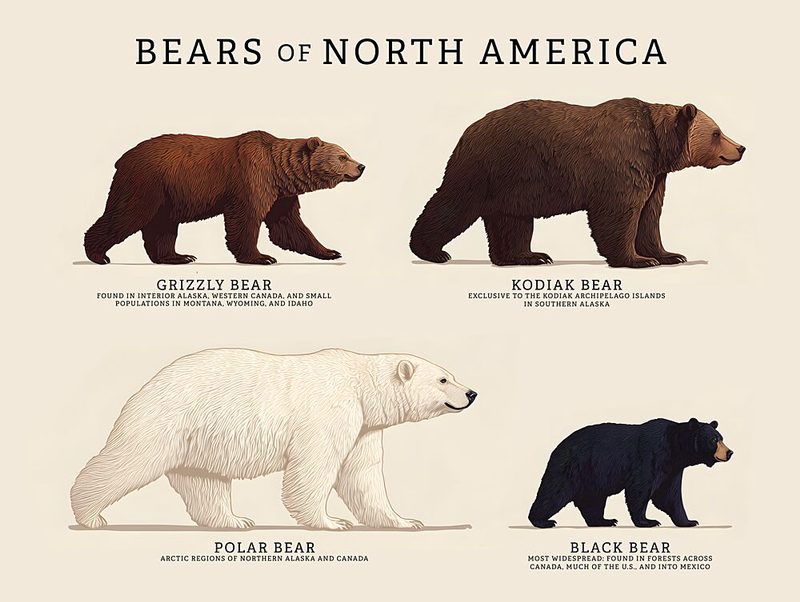 Bears of North America art print by Lauren Rader for $57.95 CAD