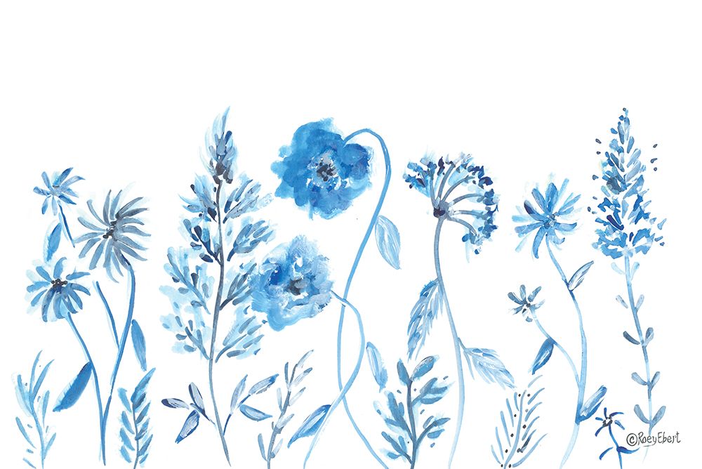Wildflowers in Blue art print by Roey Ebert for $57.95 CAD