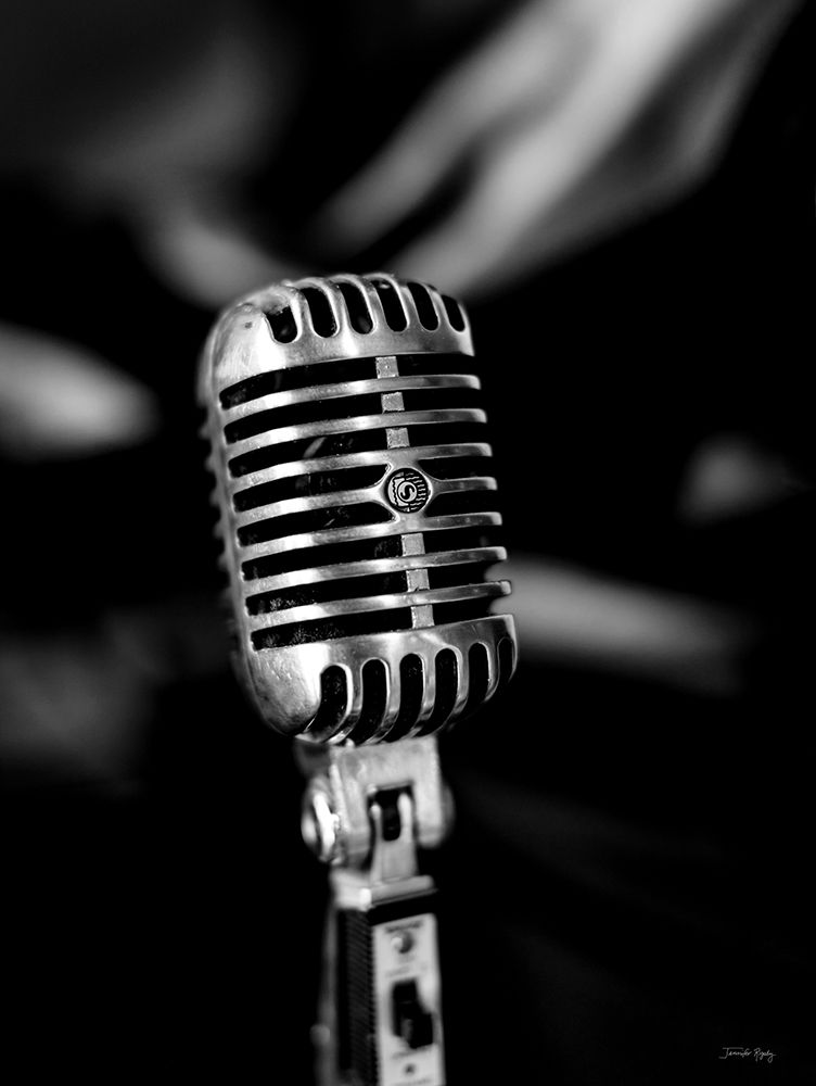 Vintage Microphone art print by Jennifer Rigsby for $57.95 CAD