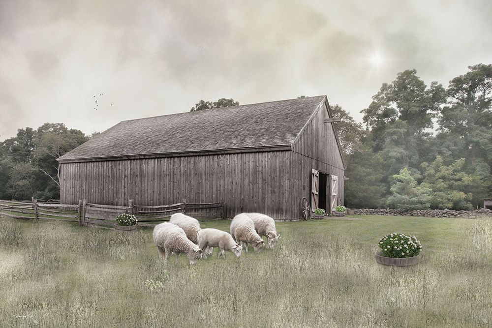 Sheep in the Meadow art print by Robin-Lee Vieira for $57.95 CAD