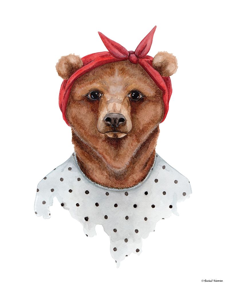 Bear in Bandana art print by Rachel Nieman for $57.95 CAD