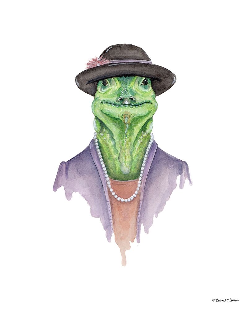 Iguana in Sunday Best art print by Rachel Nieman for $57.95 CAD