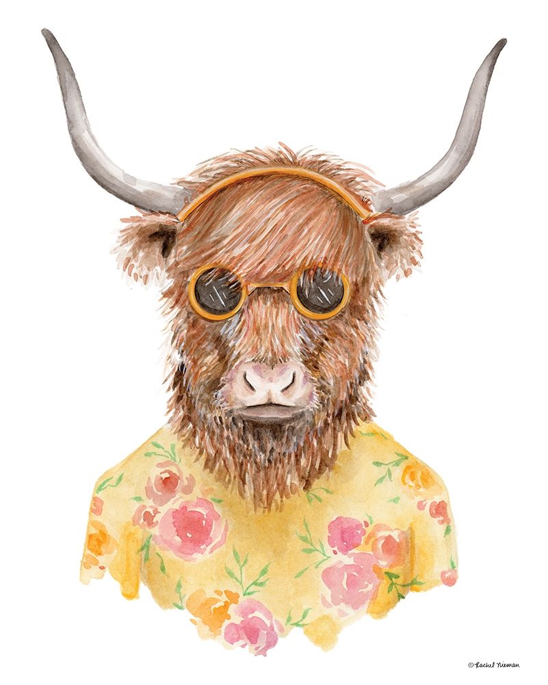 Yak in Yellow art print by Rachel Nieman for $57.95 CAD